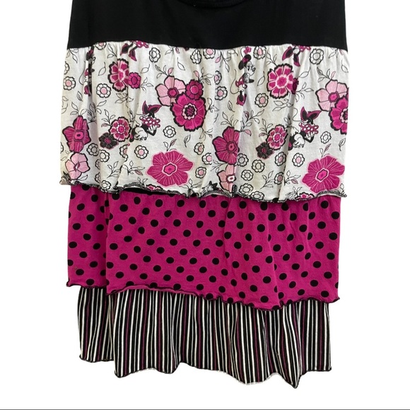 Disney layer ruffles mini mouse floral top size X-Large sleeveless - Picture 2 of 6